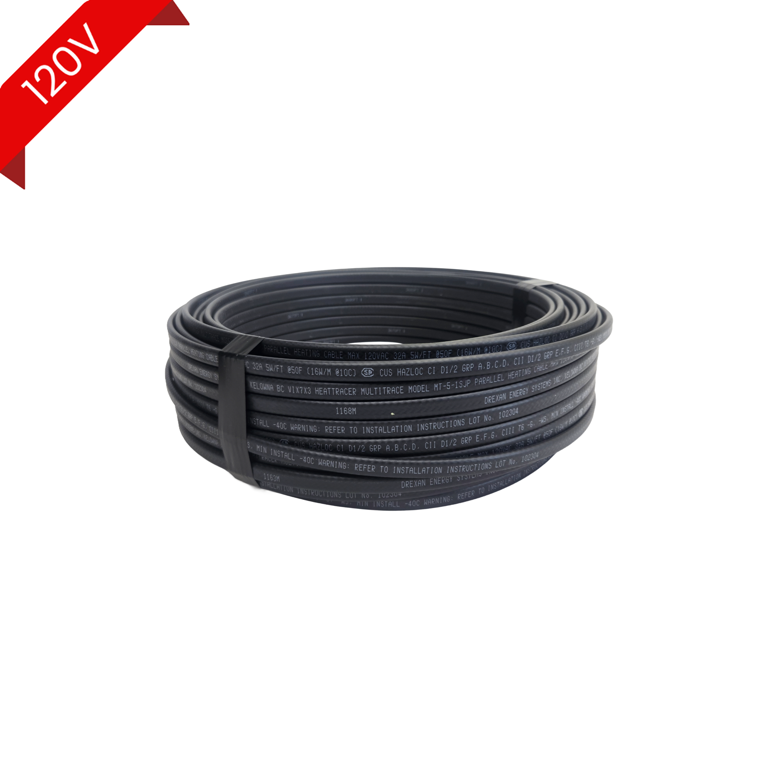 Drexan MultiTrace 120v Self Regulating Heat Cable - Custom Cut-to-Length Bundle