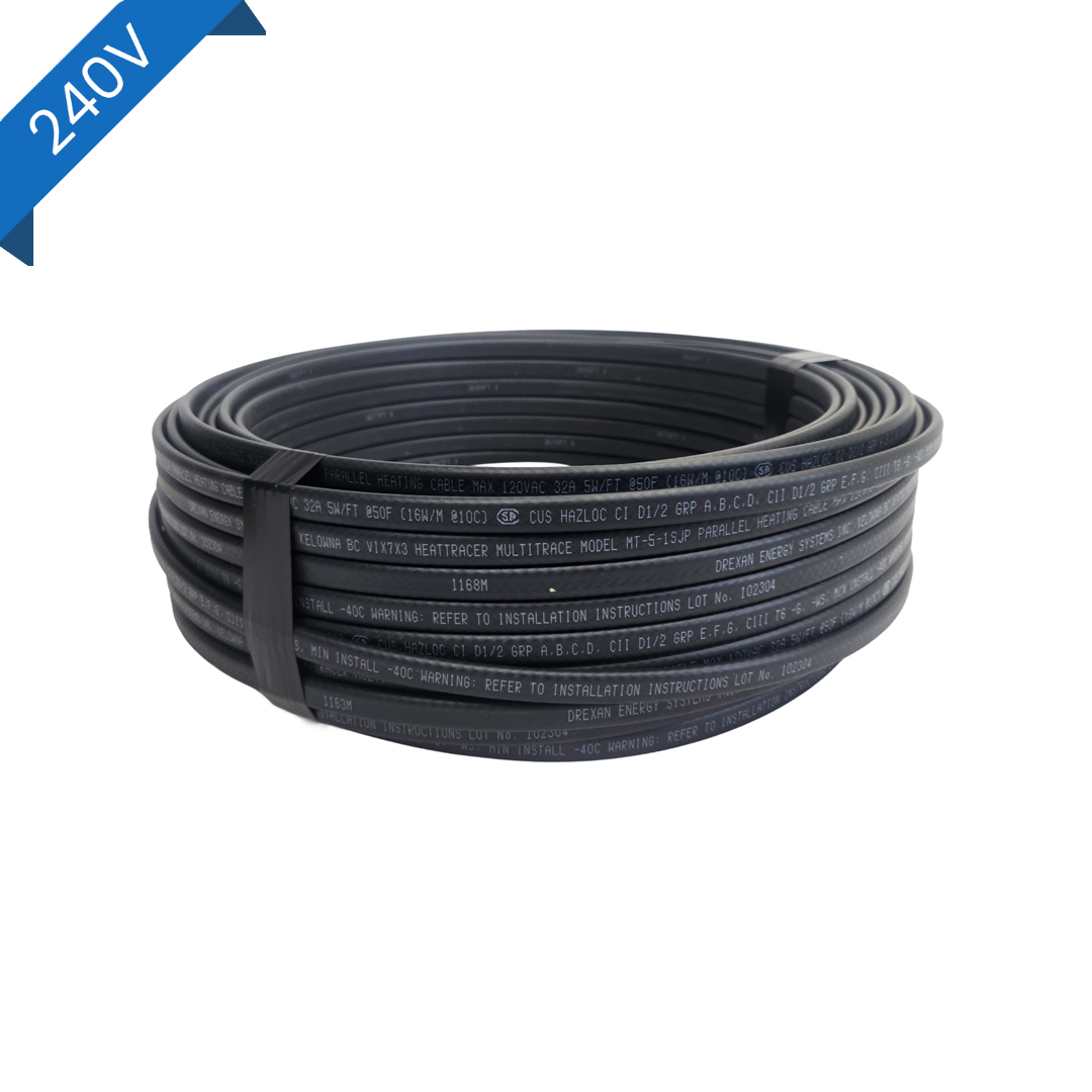 Drexan MultiTrace 208v-277v Self Regulating Heat Cable - Custom Cut-to-Length Bundle